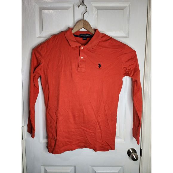 U.S. Polo Assn Red Polo Long Sleeve Size M - Picture 2 of 5